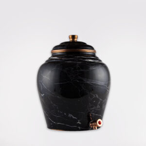Copper Matka – Black Marble